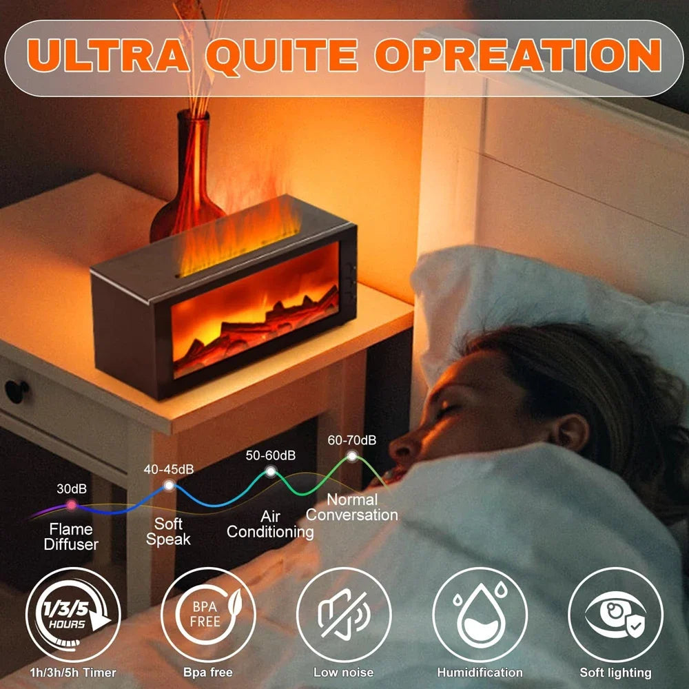 FlickerFlame Ceramic Aroma Fireplace Diffuser