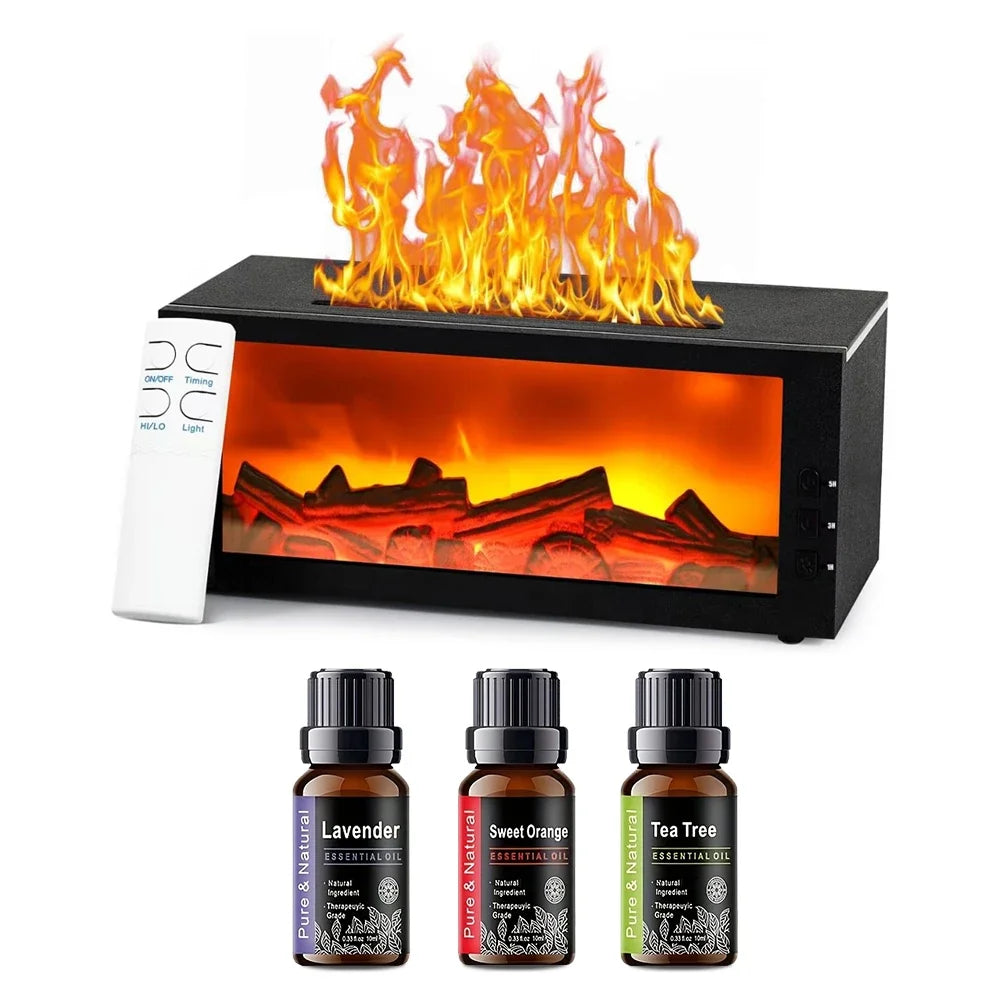 FlickerFlame Ceramic Aroma Fireplace Diffuser