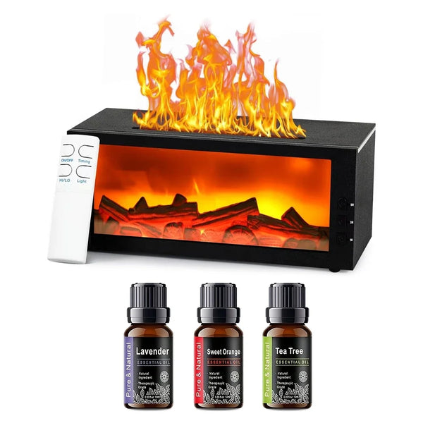 FlickerFlame Ceramic Aroma Fireplace Diffuser
