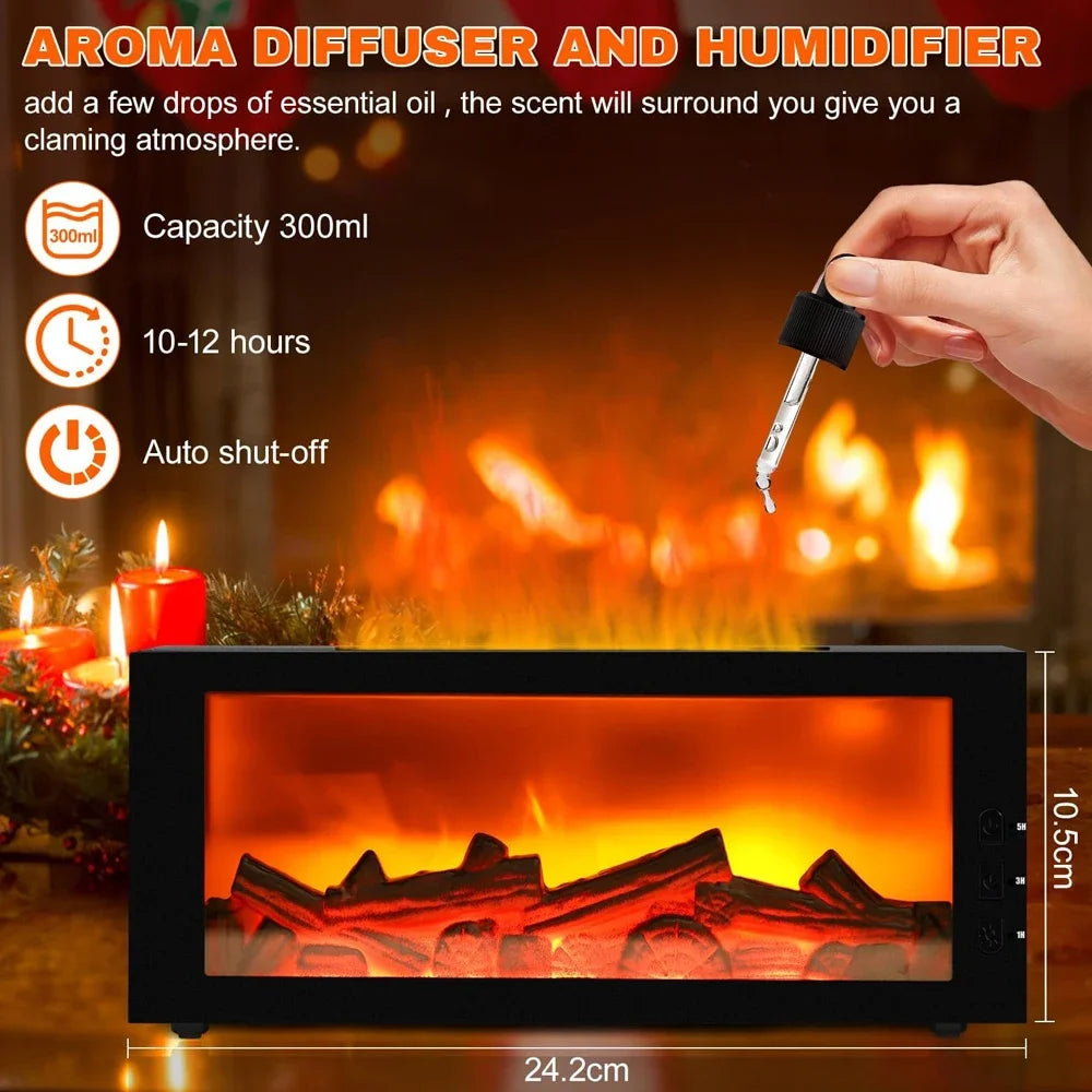 FlickerFlame Ceramic Aroma Fireplace Diffuser